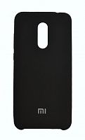 Силиконовый чехол с матовой текстурой для Xiaomi Redmi 5 Plus (Чёрный) — фото